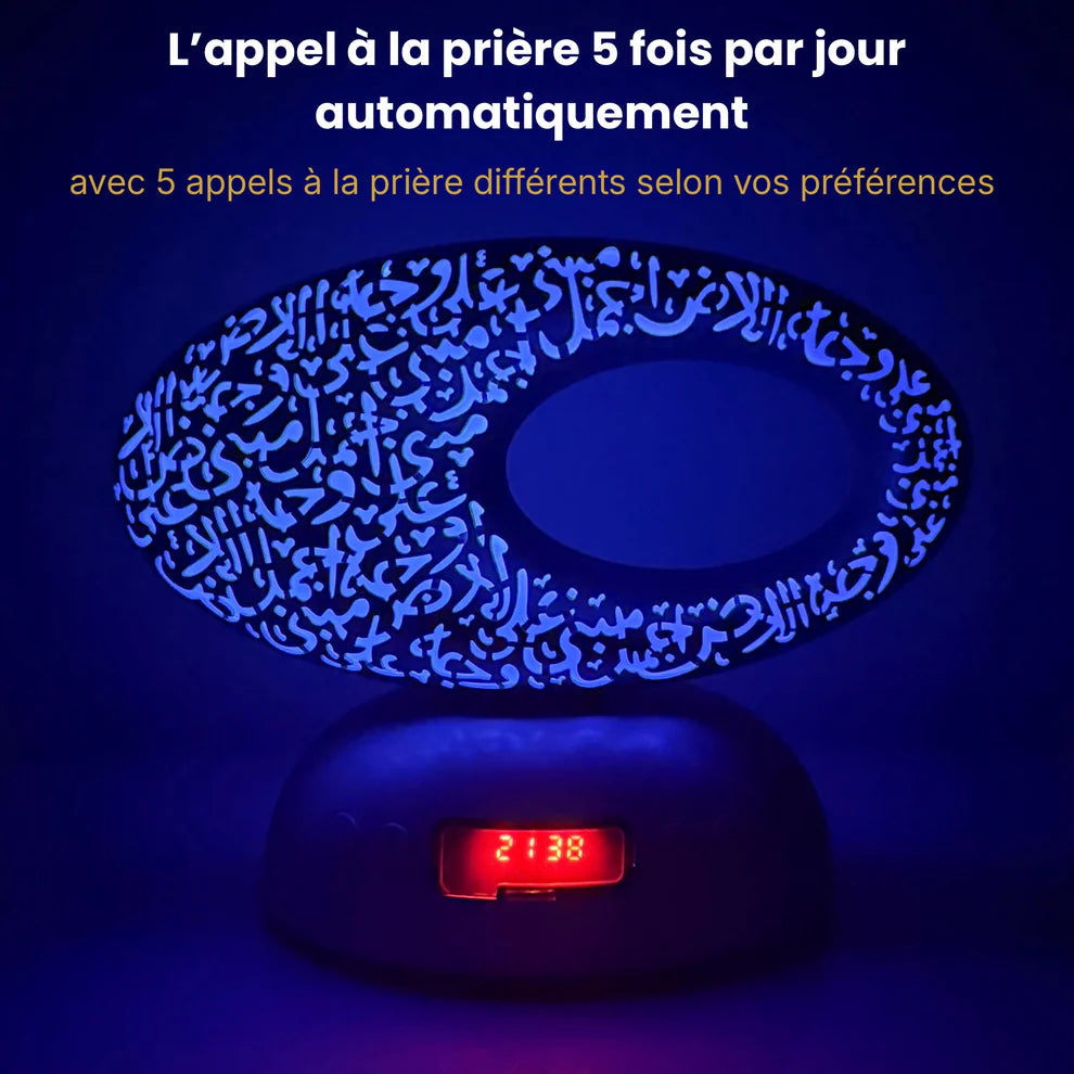 Veilleuse Coranique Alqamar LED avec Appel à la Prière Automatique