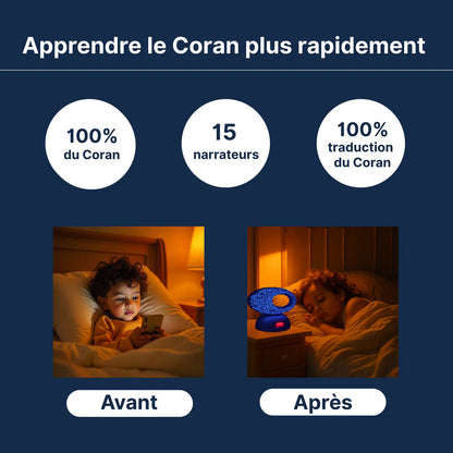 Veilleuse Coranique  Alqamar LED avec Appel à la Prière Automatique